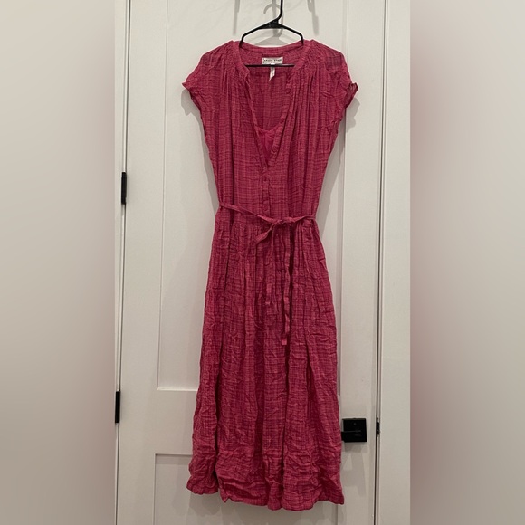 Apiece Apart Forte Maxi Dress Raspberry - Picture 4 of 8